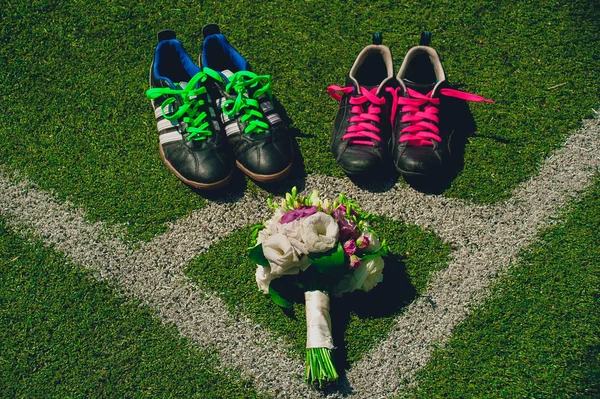 boots on the football field
