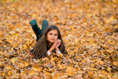 güzel bir sonbahar genç gülümseyen portresi