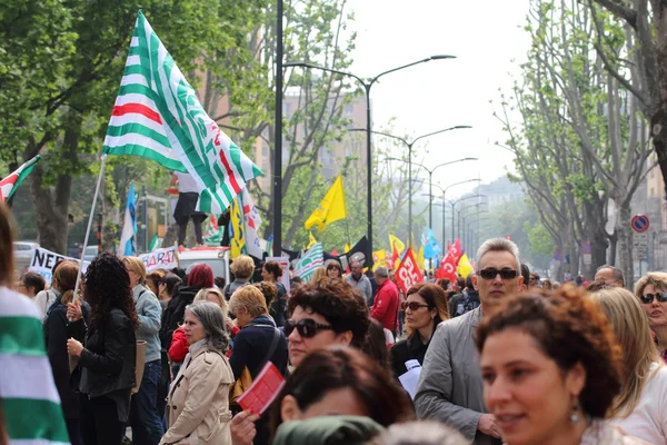 Szakszervezetek demostration — Stock Fotó