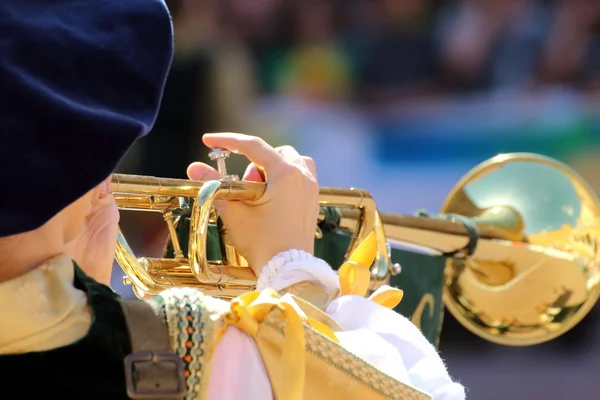 Palio, şehrin semtlerinden geçit ve bayrak Dançıları yarışmaları ile kutluyor