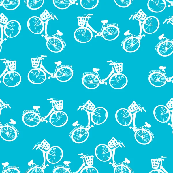 Seamless mönster av barn cyklar — Stock vektor