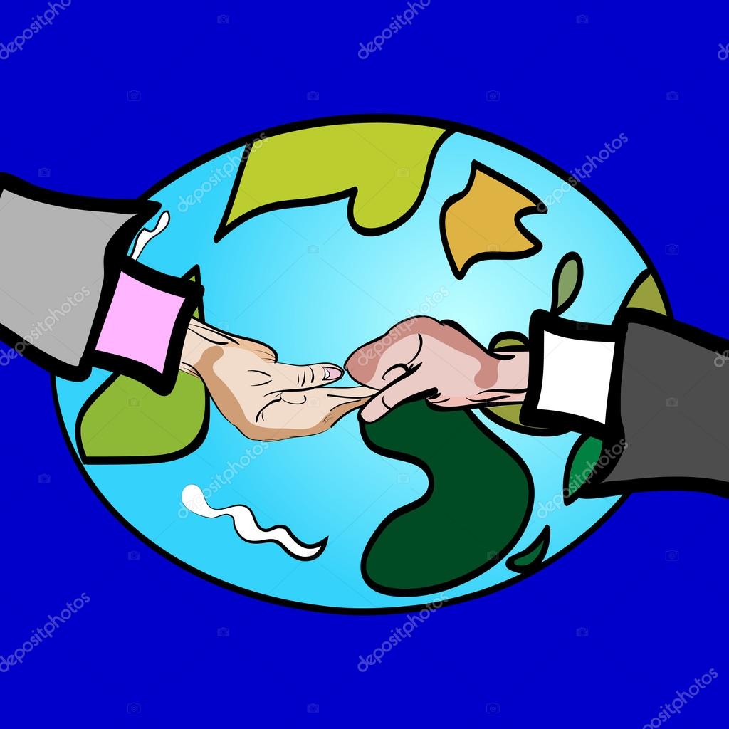 世界中の握手 ストックベクター C Andrew13