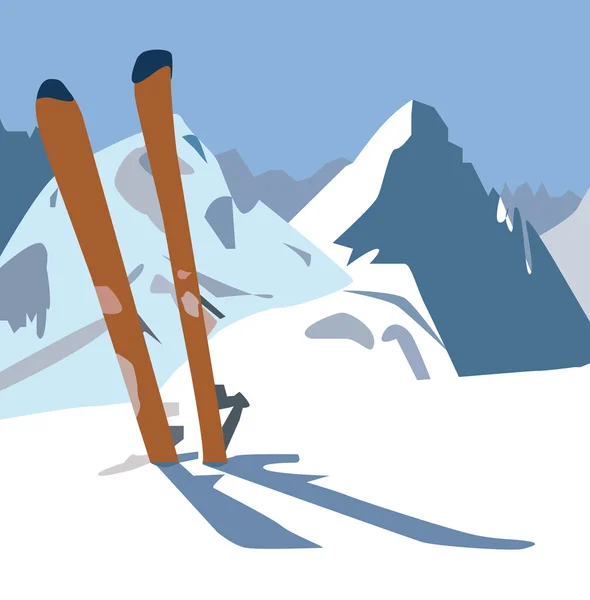 Skiën — Stockvector