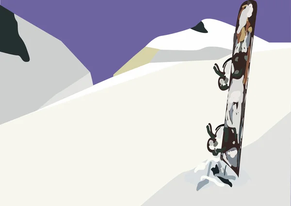 Snowboard panorama — Stockový vektor
