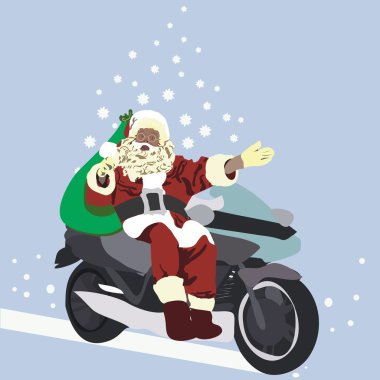 bir motobike Noel Baba