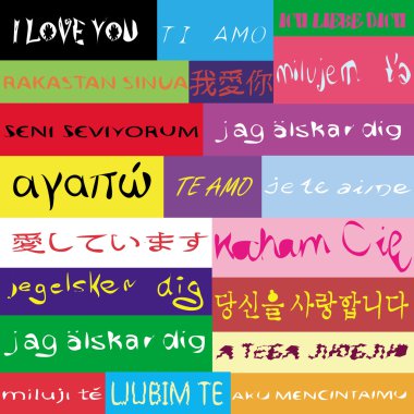 i love you in color clipart