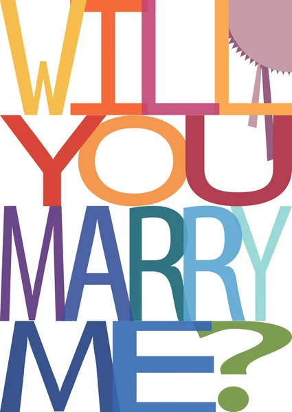 Will you marry me sign — Stock Vector