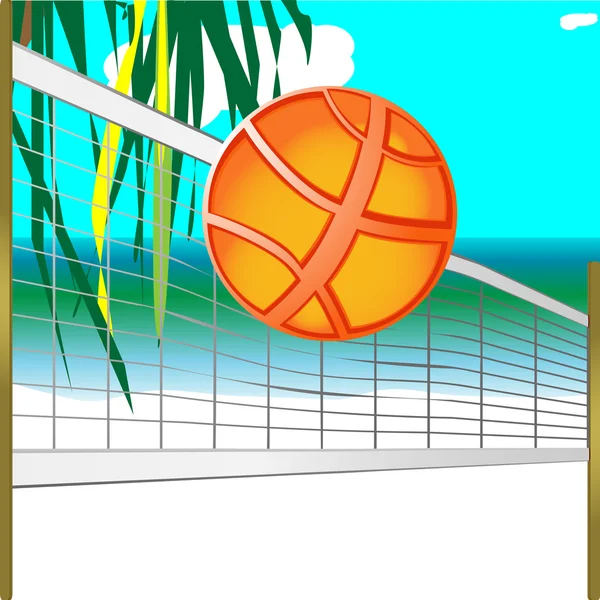 Beach volleyball — Stock Vector