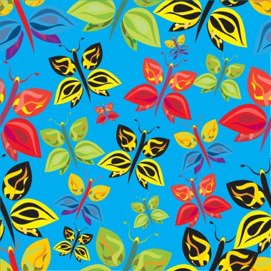 renkli kelebekler seamless modeli