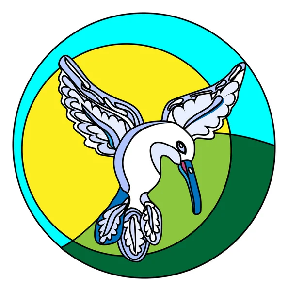 Logo colibri volant — Image vectorielle