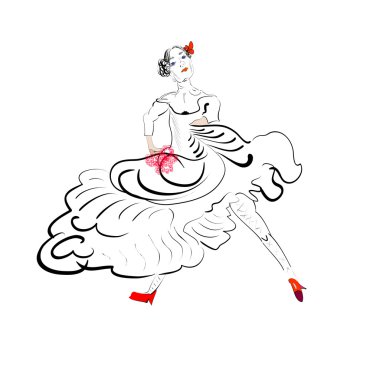 Tango dansçısı siluet