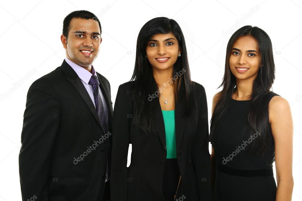 Asian Indian businessmen and businesswoman