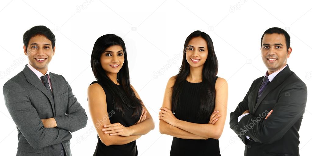 Asian Indian businessmen and businesswoman