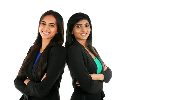Asiatische indische Geschäftsfrau und Geschäftsfrau in einer Gruppe lizenzfreie Stockbilder