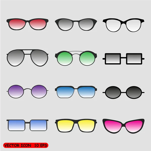 Glasögon vektor set — Stock vektor