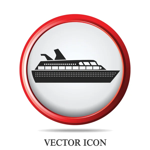 Conjunto de iconos de barco y barco — Vector de stock