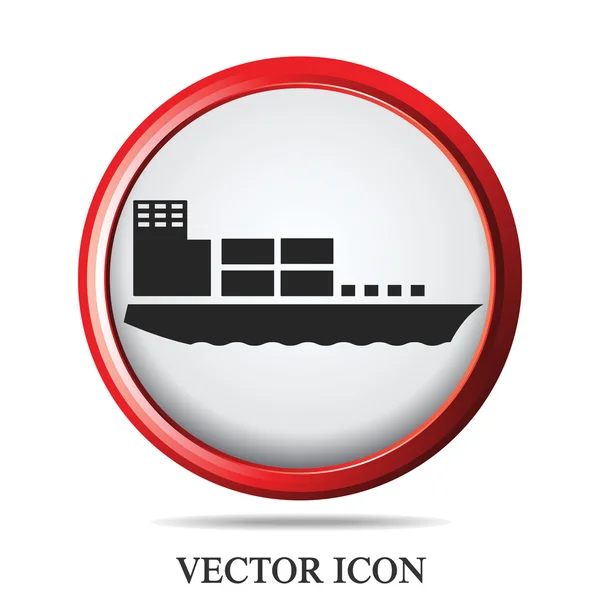 Symbole für Boot und Schiff gesetzt — Stockvektor