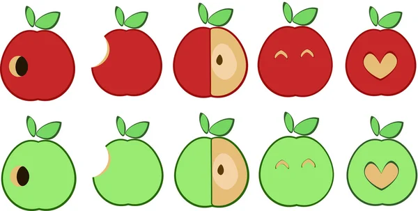 Manzanas — Vector de stock