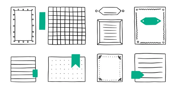 Not defterine not olarak defter sayfaları çiziyor. Kağıt, satır, kitap, kalem. Vektör arkaplanı