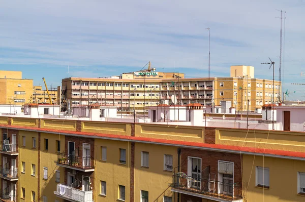 Sevilha Andaluzia Espanha Outubro 2020 Vista Edifício Principal Hospital Universitário — Fotografia de Stock