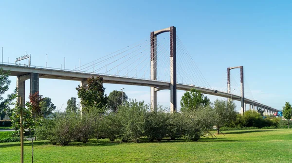 Vista Lateral Ponte Centenário Sevilha Andaluzia Espanha Partir Famoso Parque — Fotografia de Stock