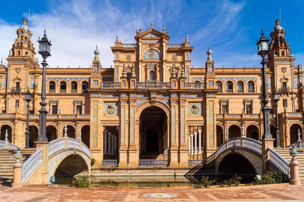 Sevilla Daki Plaza Espaa Endülüs Spanya Ana Binasının Görüntüsü Değeri — Stok fotoğraf