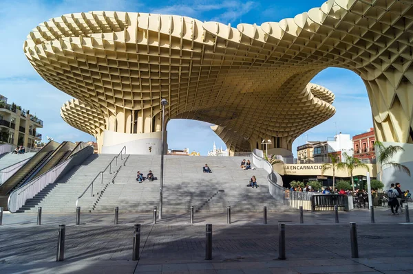 스페인 세비야 2021 Las Setas Sevilla Metropol Parasol 불리는 세계에서 — 스톡 사진