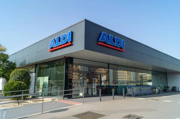 Sevilla Andalúzia Spanyolország 2021 Február Német Aldi Lánc Szupermarkete Sevilla — Stock Fotó