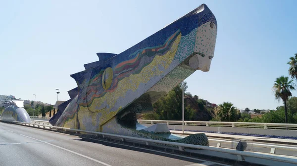 Puente Del Dragón Alcalá Guadaira Sevilla España Puente Figurativo Forma —  Fotos de Stock