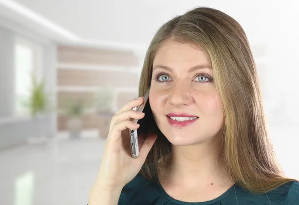 Beautiful woman calling — Stock Photo, Image