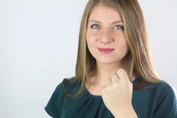 Optimistische junge Frau — Stockfoto