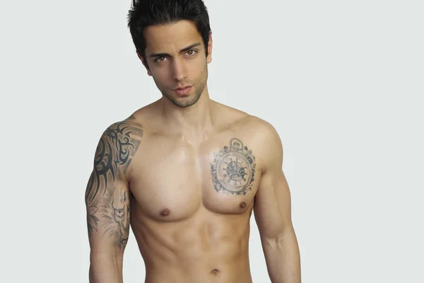 Sexy young man posing shirtless — Stock Photo, Image