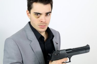 Patronu ile hesaplarını yerleşmek için işadamı geldi