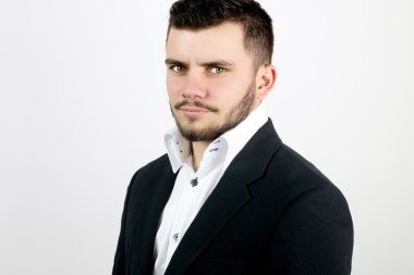 Mavi gözlü genç işadamı