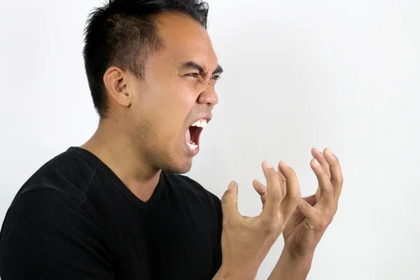 Man shouting with rage — Stock Photo, Image