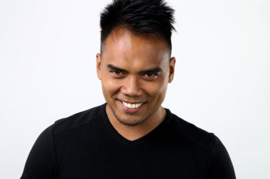 şeytani bir göz ile Asya adam