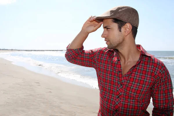 Man wearing a beret — Stok fotoğraf