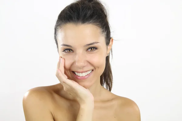 Beautiful young woman smiling — Stock Photo, Image