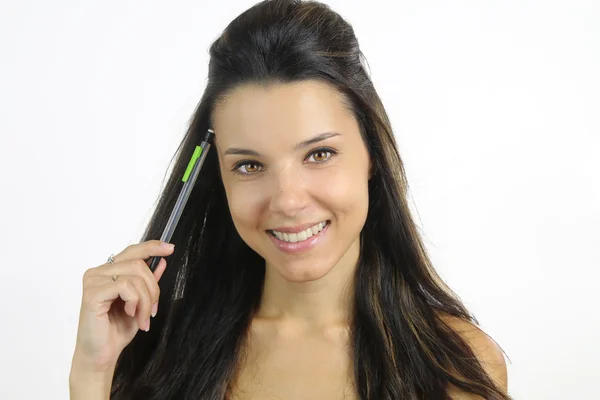 Estudante bonita sorrindo — Fotografia de Stock