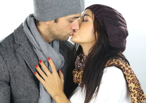 A winter lovers — Stock Photo, Image