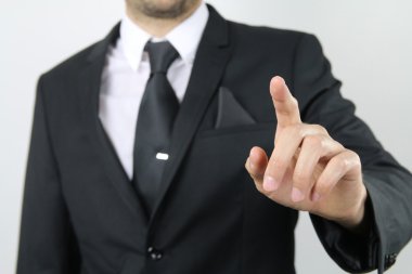 ekran dokunaklı işadamı