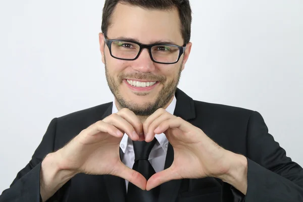 Jonge zakenman in liefde — Stockfoto