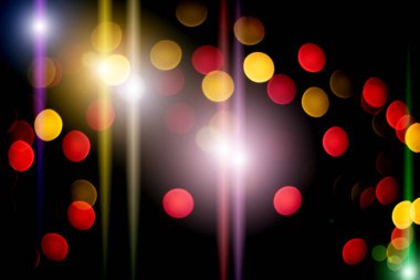 Çoklu renklendirilmiş bokeh ışıkları arkaplan soyut dekor.