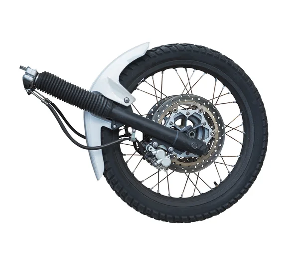 La rueda delantera de una motocicleta — Foto de Stock