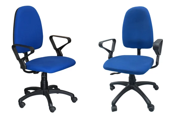 Δύο μπλε καρέκλα υπολογιστή — Φωτογραφία Αρχείου