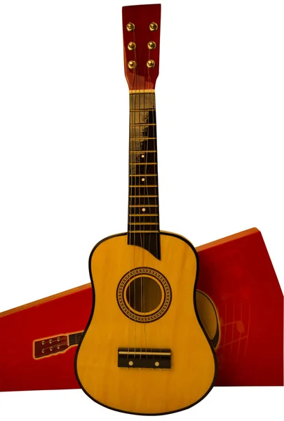 Una Guitarra Para Niños Sobre Fondo Blanco — Foto de Stock