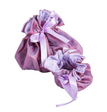 İki açık çanta mor