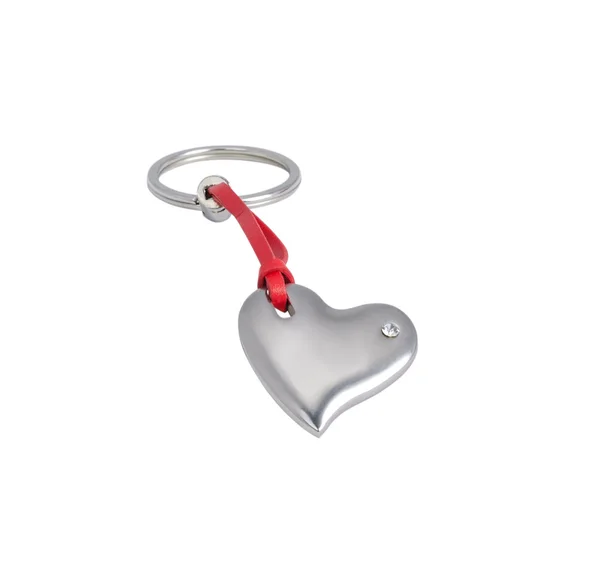 Sleutelhanger in de vorm van een hart — Stockfoto