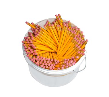 kalem plastik bir kutu içinde