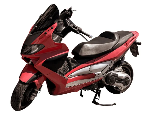 Motocicleta vermelha e preta — Fotografia de Stock